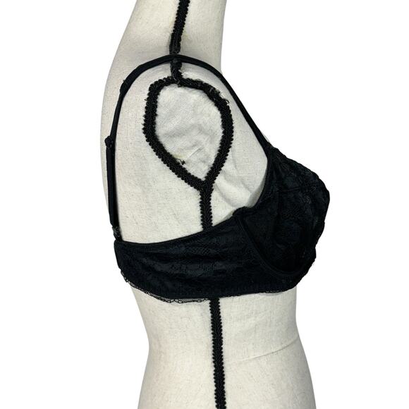 Victoria’s Secret Body By SZ 36D Unlined Demi Bra Floral Lace Wired Adjustable - Picture 4 of 11